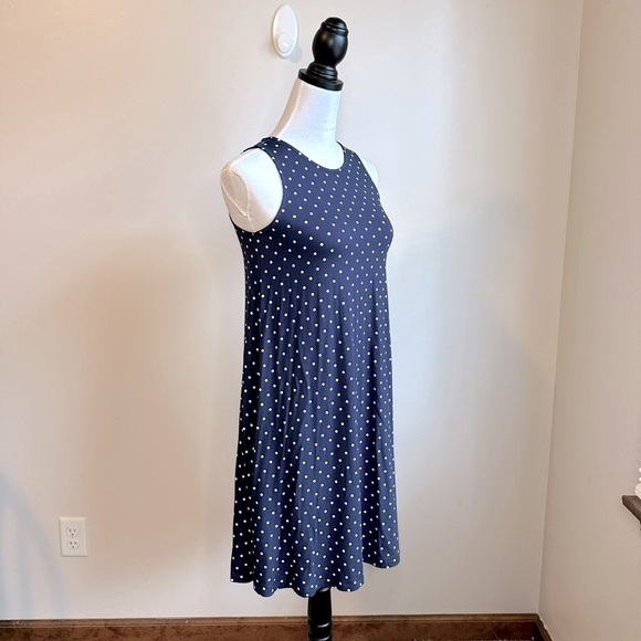 Old Navy Blue with White Polka Dots Sleeveless Swing Dress Size XS NWOT - Picture 3 of 10